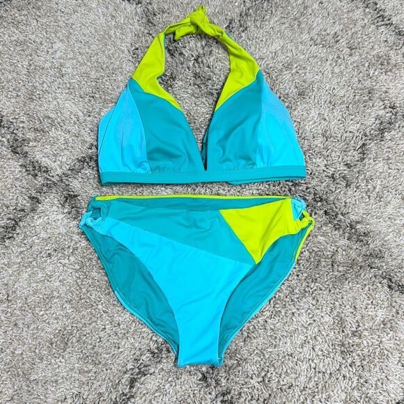 Swimsuits for All Women’s ROMANCER COLORBLOCK BIKINI Size 14 NEW - Picture 1 of 3
